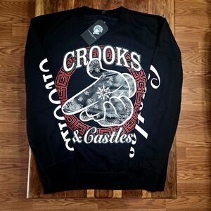 Crooks & Castles Men's Black Graphic Sweater